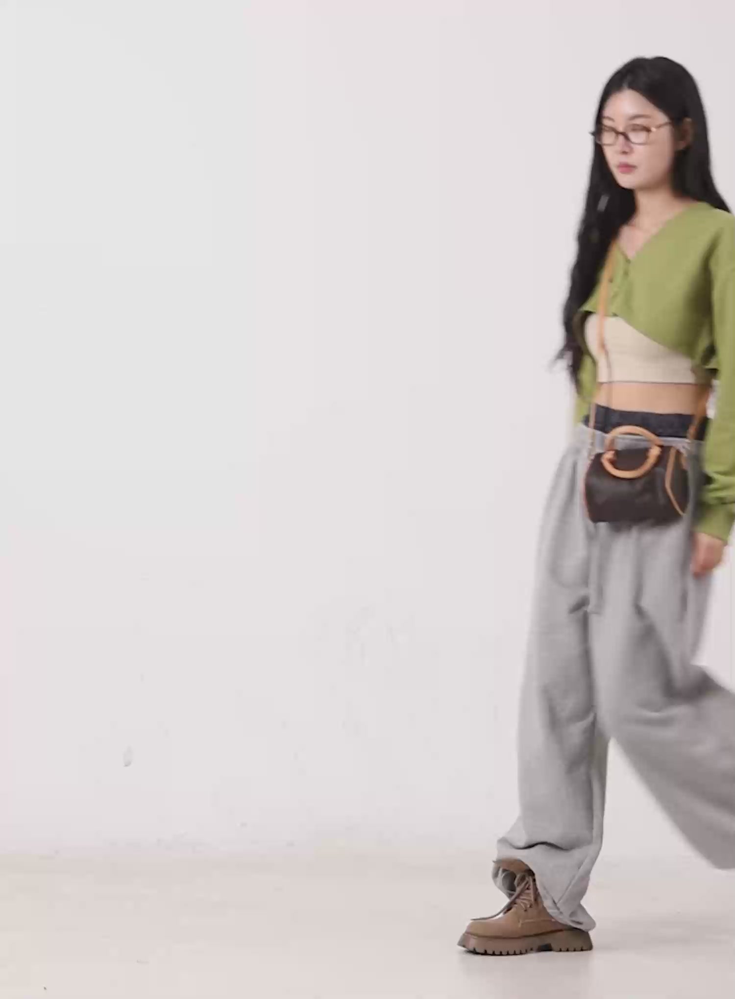 Wide Leg Layered Sweatpants CN513