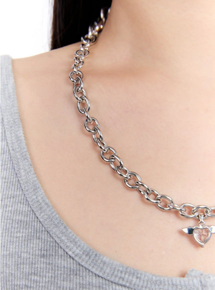 kioki-chain-necklace-iu527 / Silver