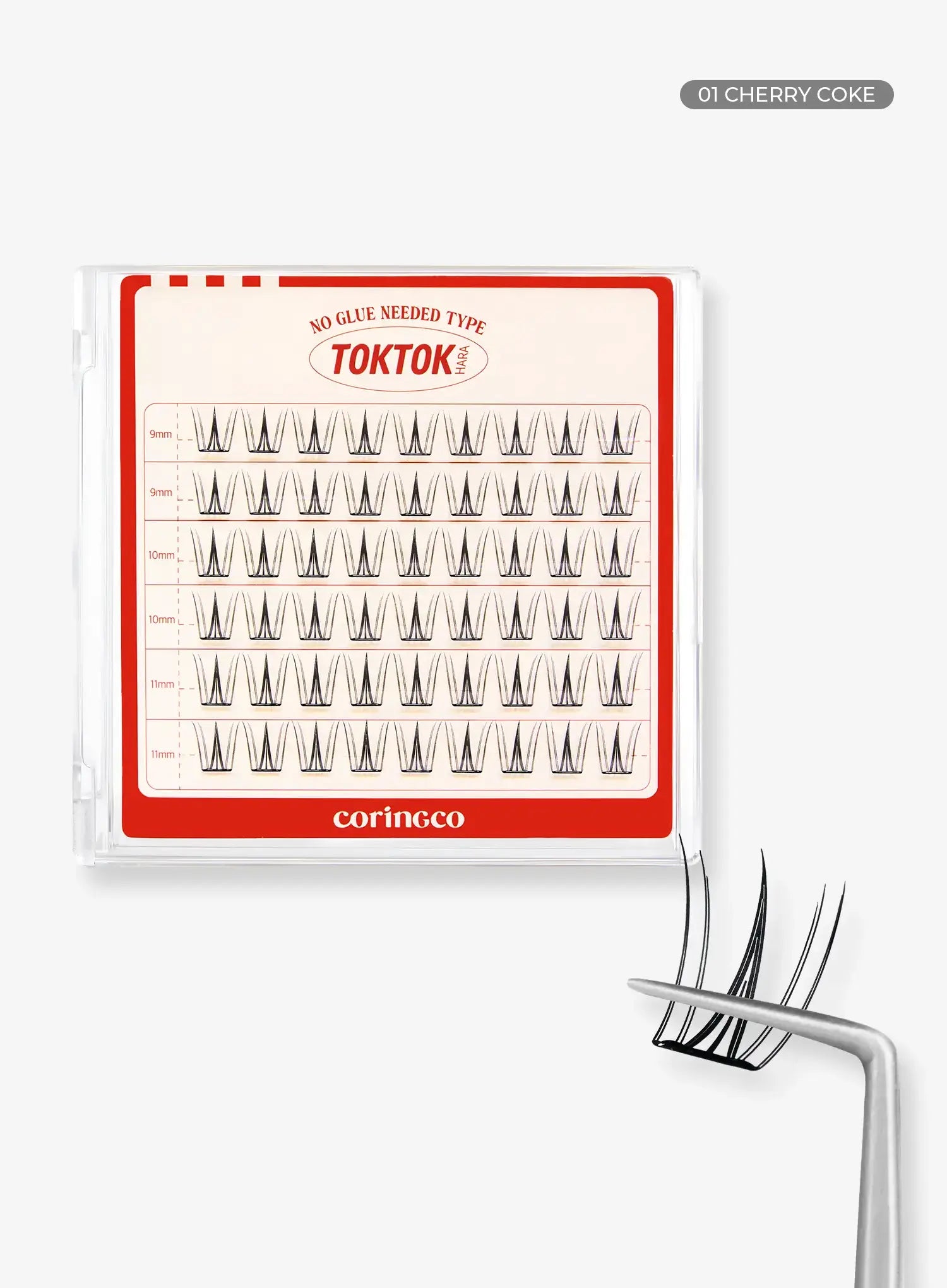 toktokhara-no-glue-eyelash-light-54pcs / 01 CHERRY COKE