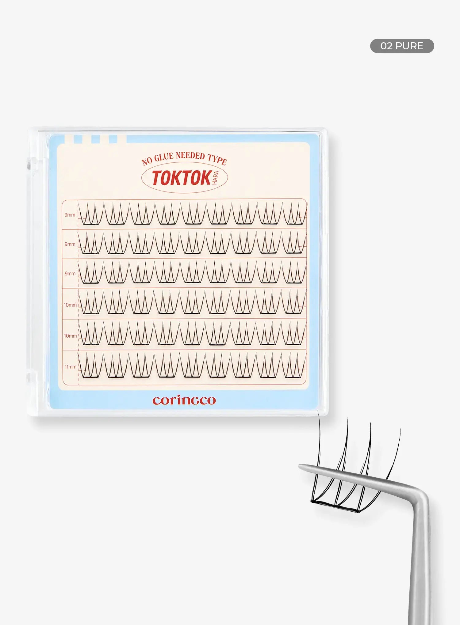toktokhara-no-glue-eyelash-light-54pcs / 02 PURE
