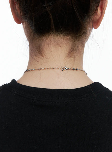 Beaded Star Charm Necklace IN514