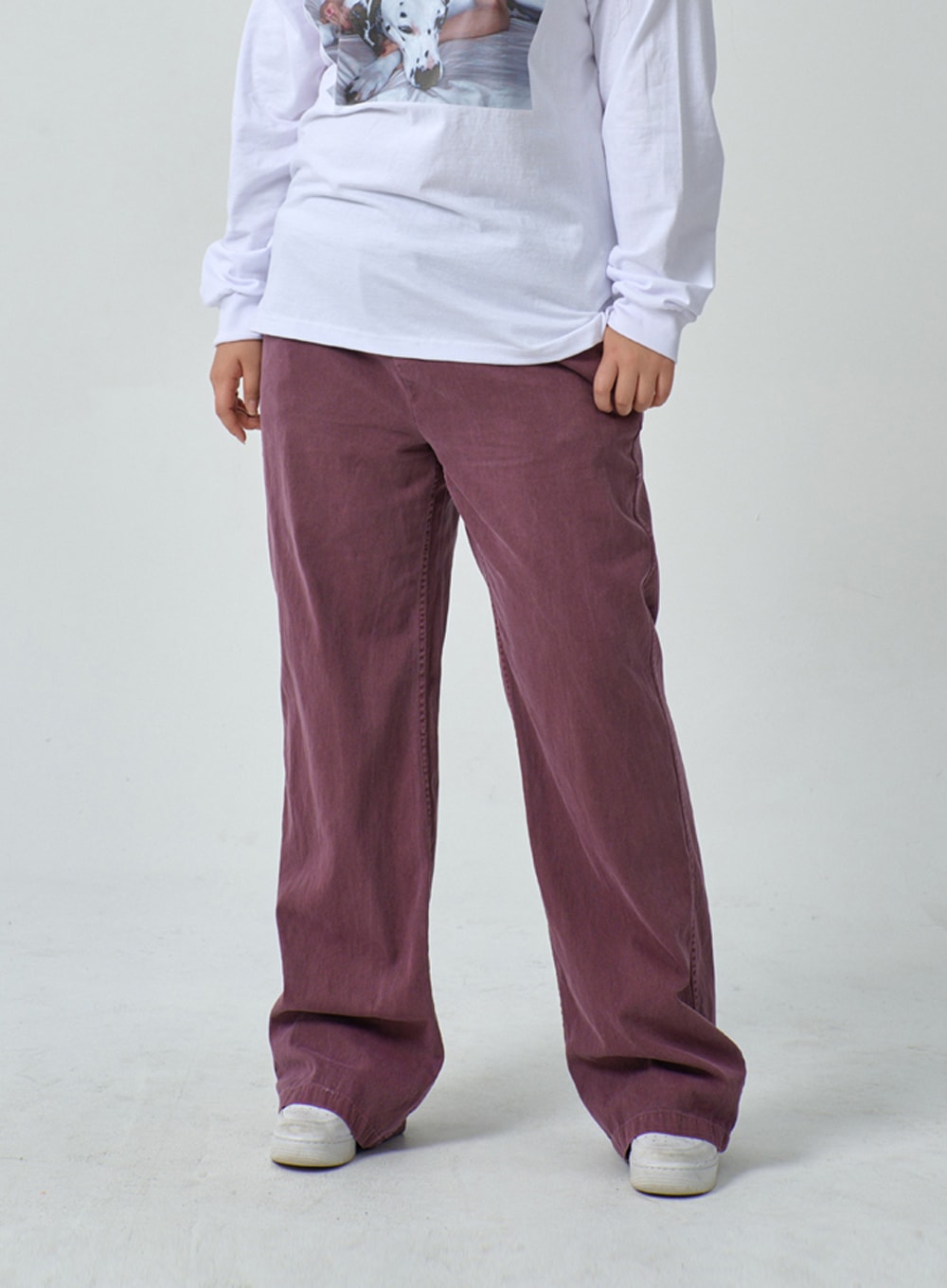 Plus Wide Leg Banded Pants IF317