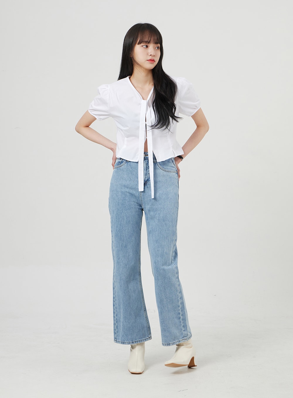 High Waist Bootcut Jeans OF328