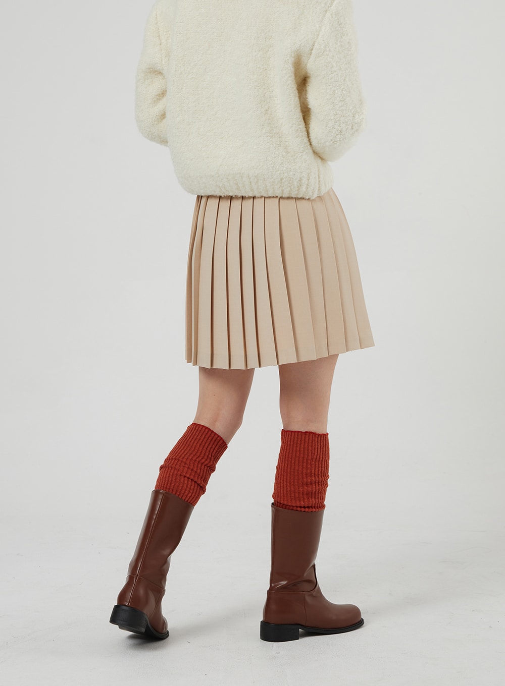 Basic Pleated Mini Skirt OF308