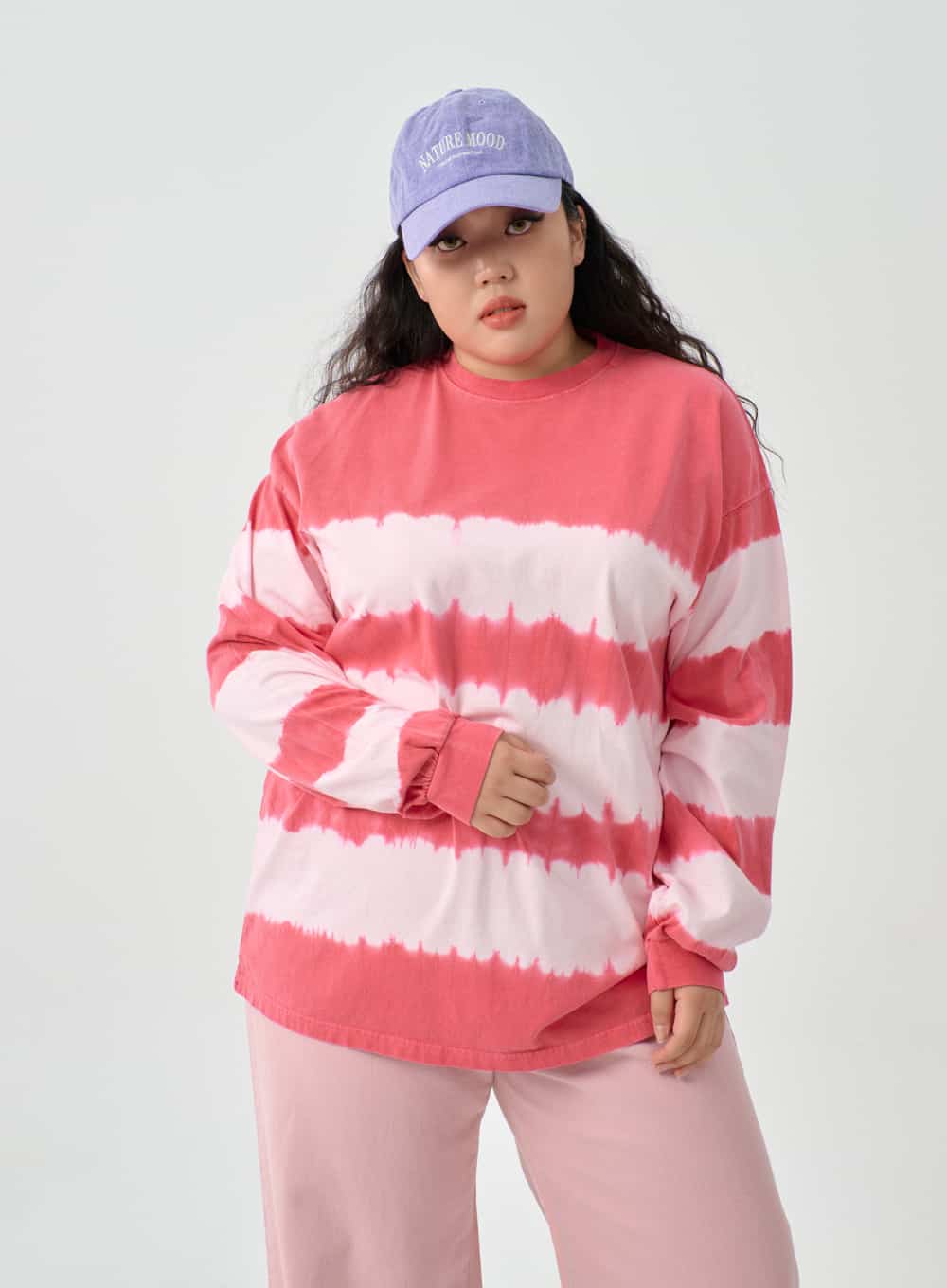 Plus Two Color Stripes Top IN16
