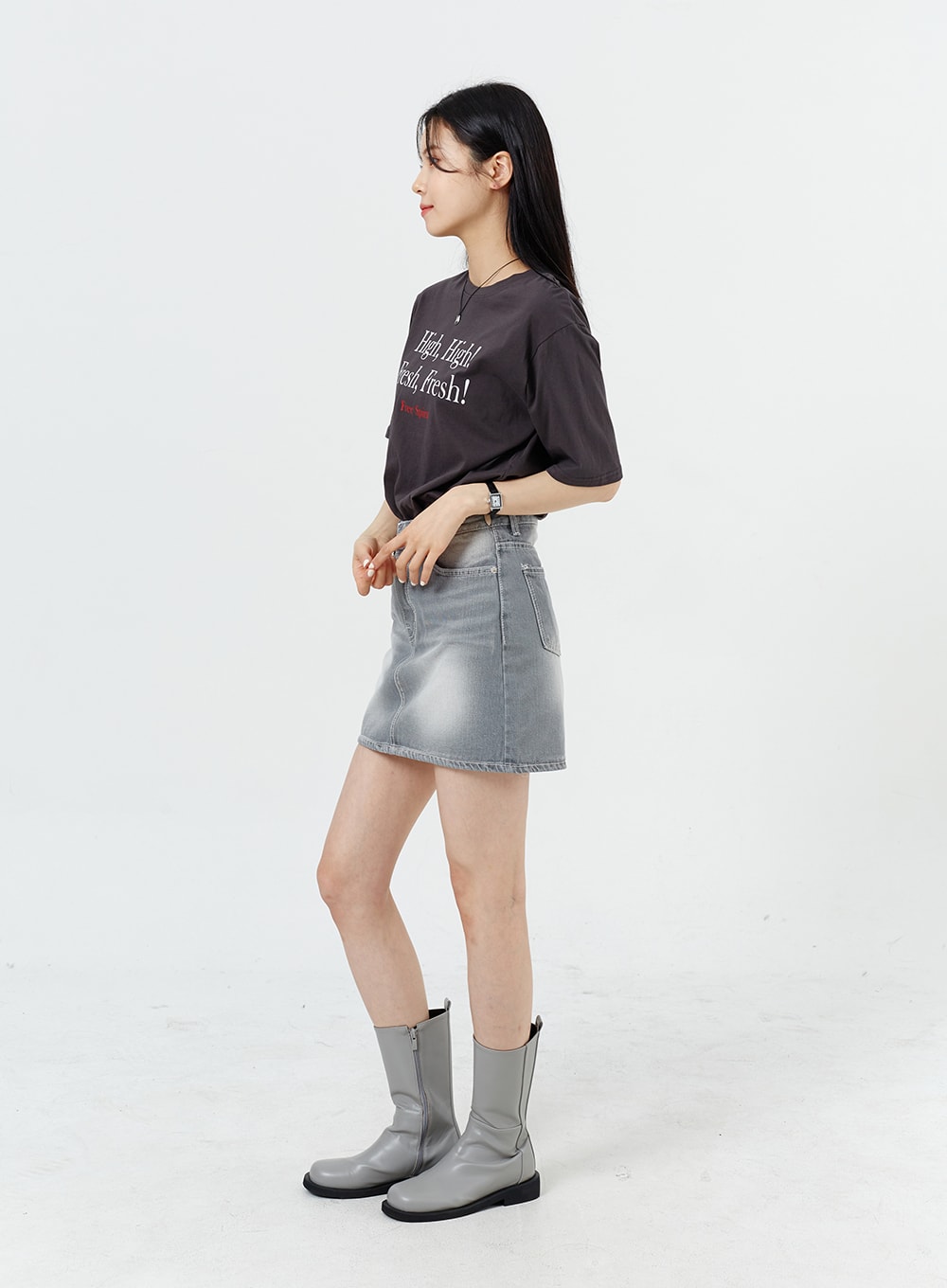Denim Mini Skirt OM316