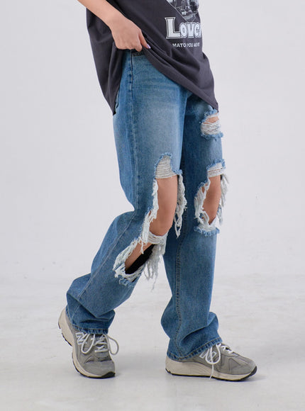 Ripped Knee Jeans IA305