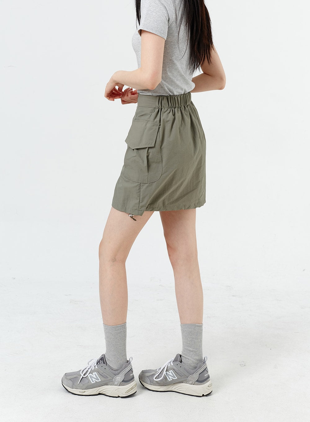 Drawstring Cargo Mini Skirt OM317