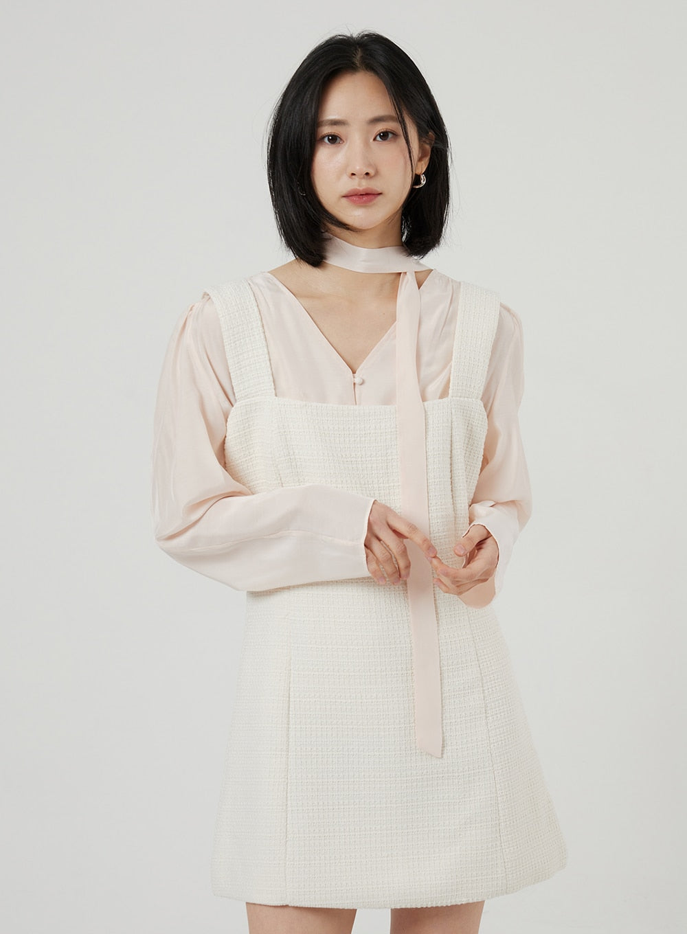 Lovely Tweed Mini Dress OF310