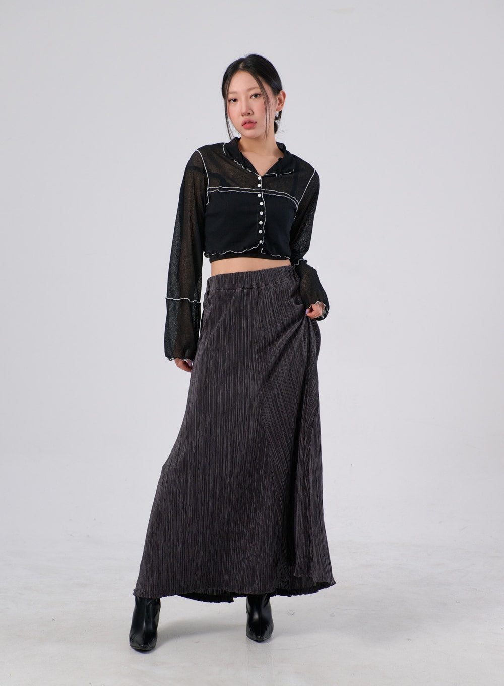 High Waist Maxi Skirt IA305