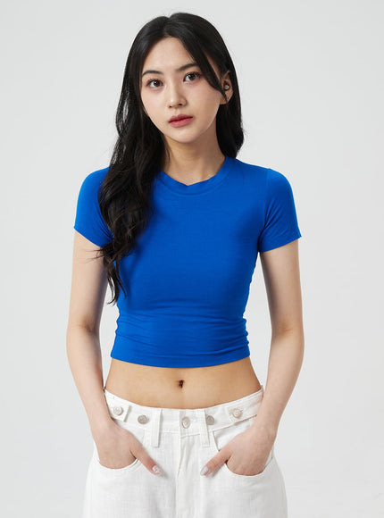 Slim Fit Crop Short Sleeve Tee BM304