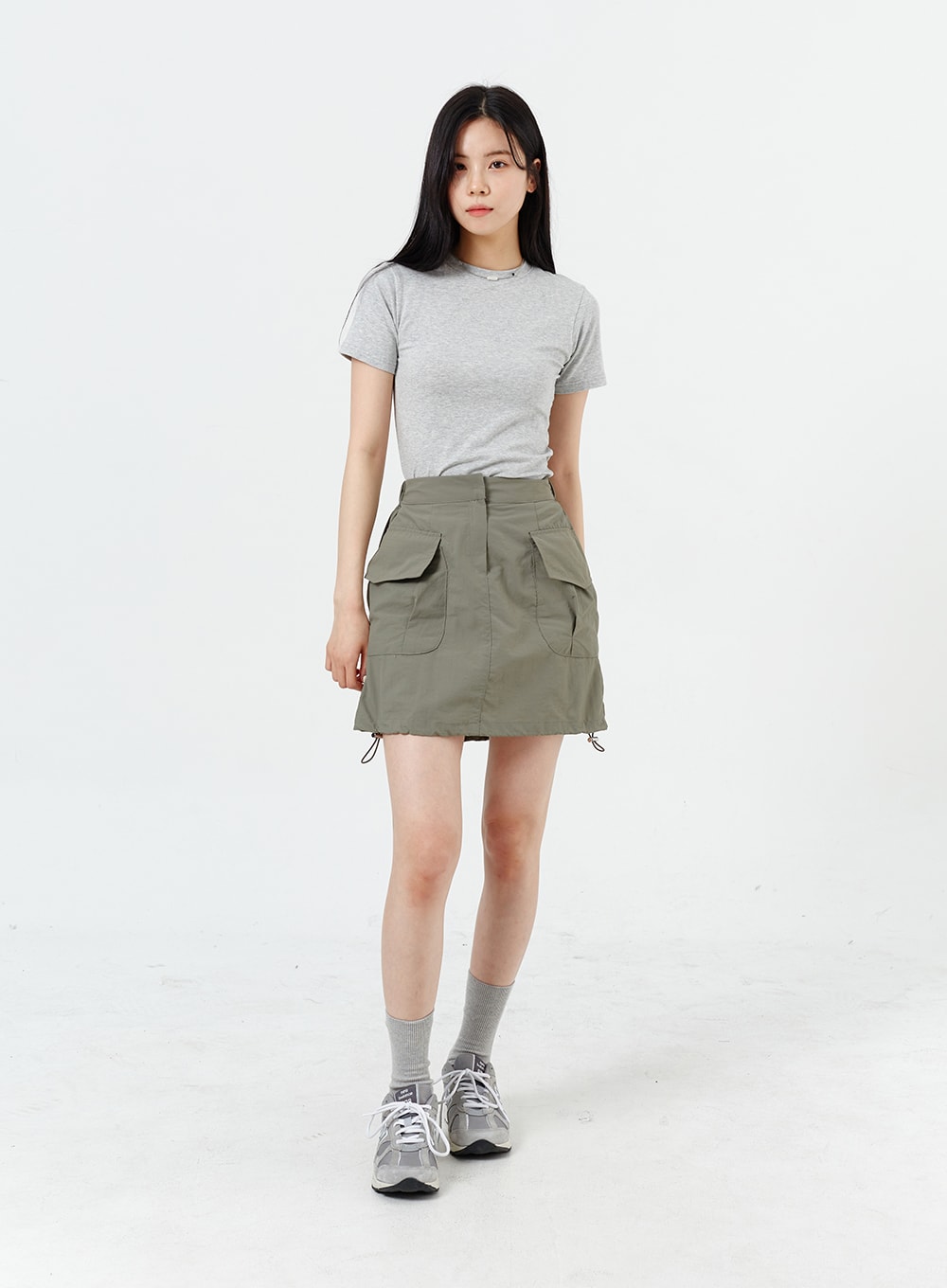 Drawstring Cargo Mini Skirt OM317