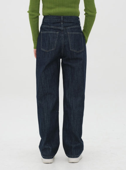 Wide Leg Dark Wash Jeans F3