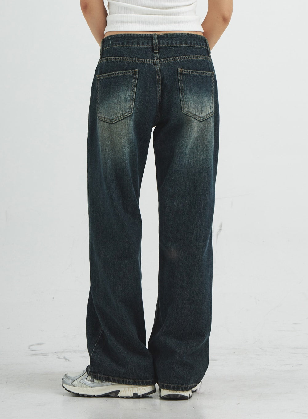 Low Rise Washing Wide Jeans CS14