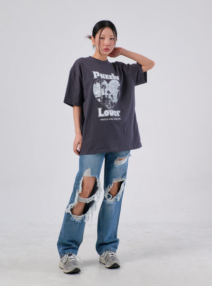 Ripped Knee Jeans IA305