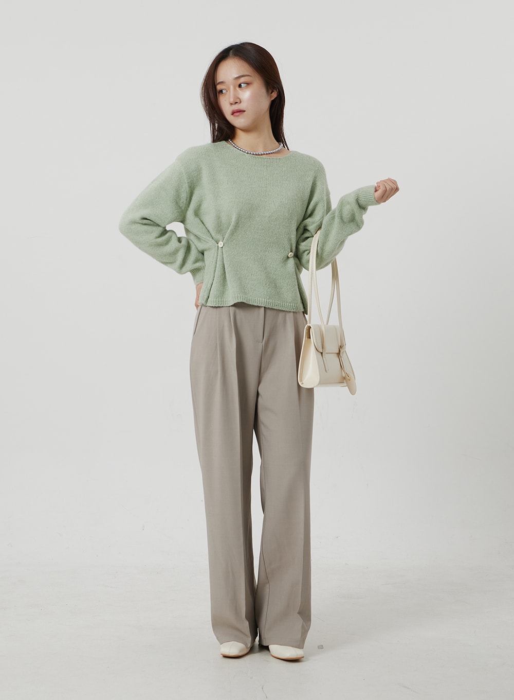 Wide Leg Tailored Pants OF307