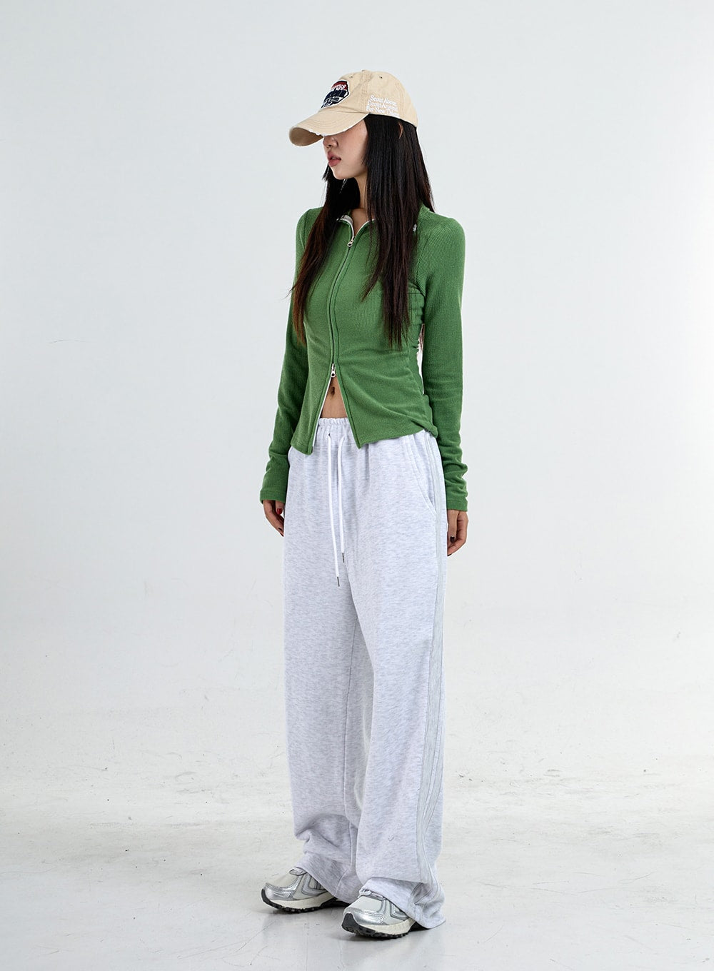 Two Side Straps Wide Track Pants Unisex CO05