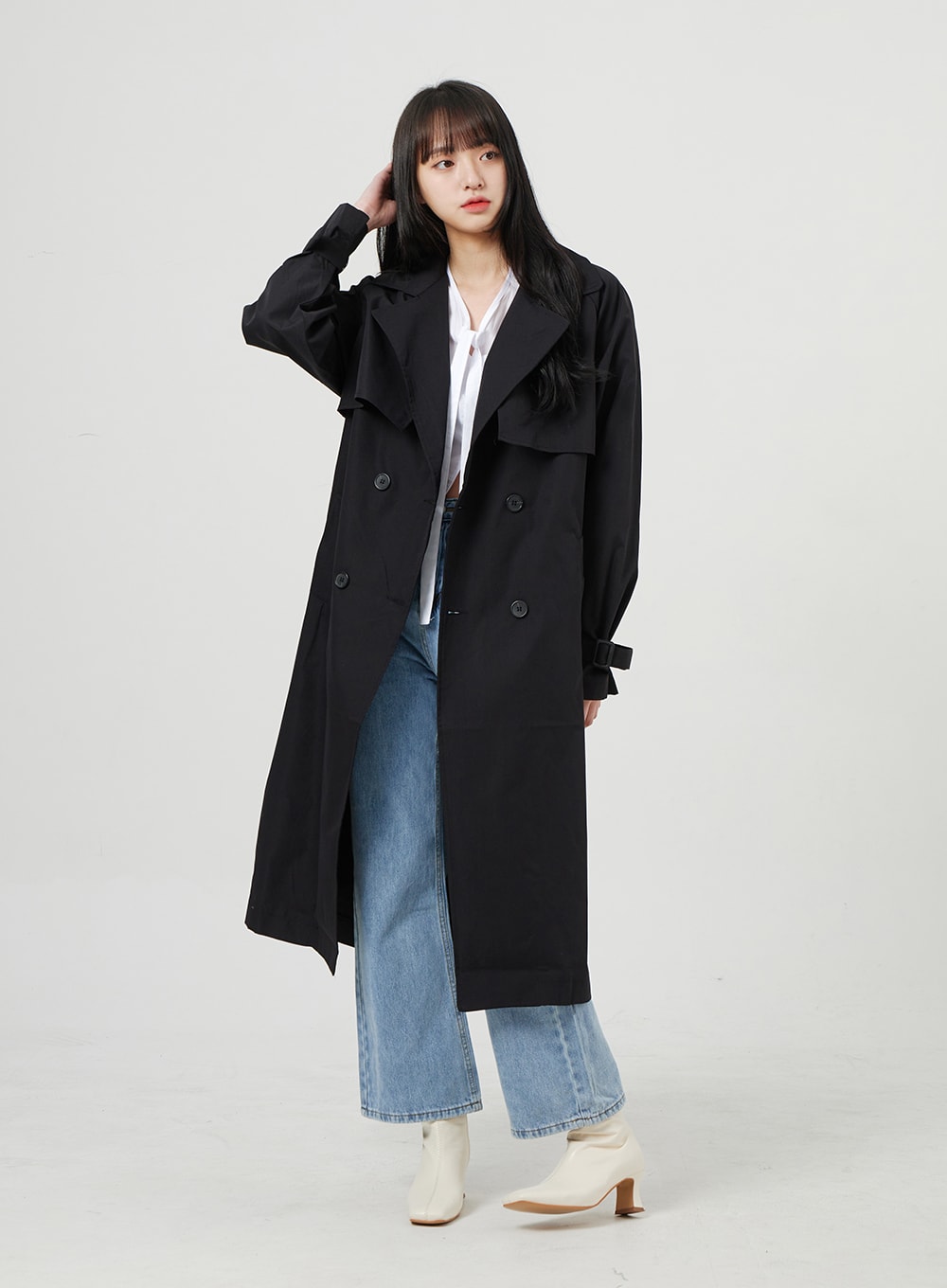 Button Trench Coat OF328
