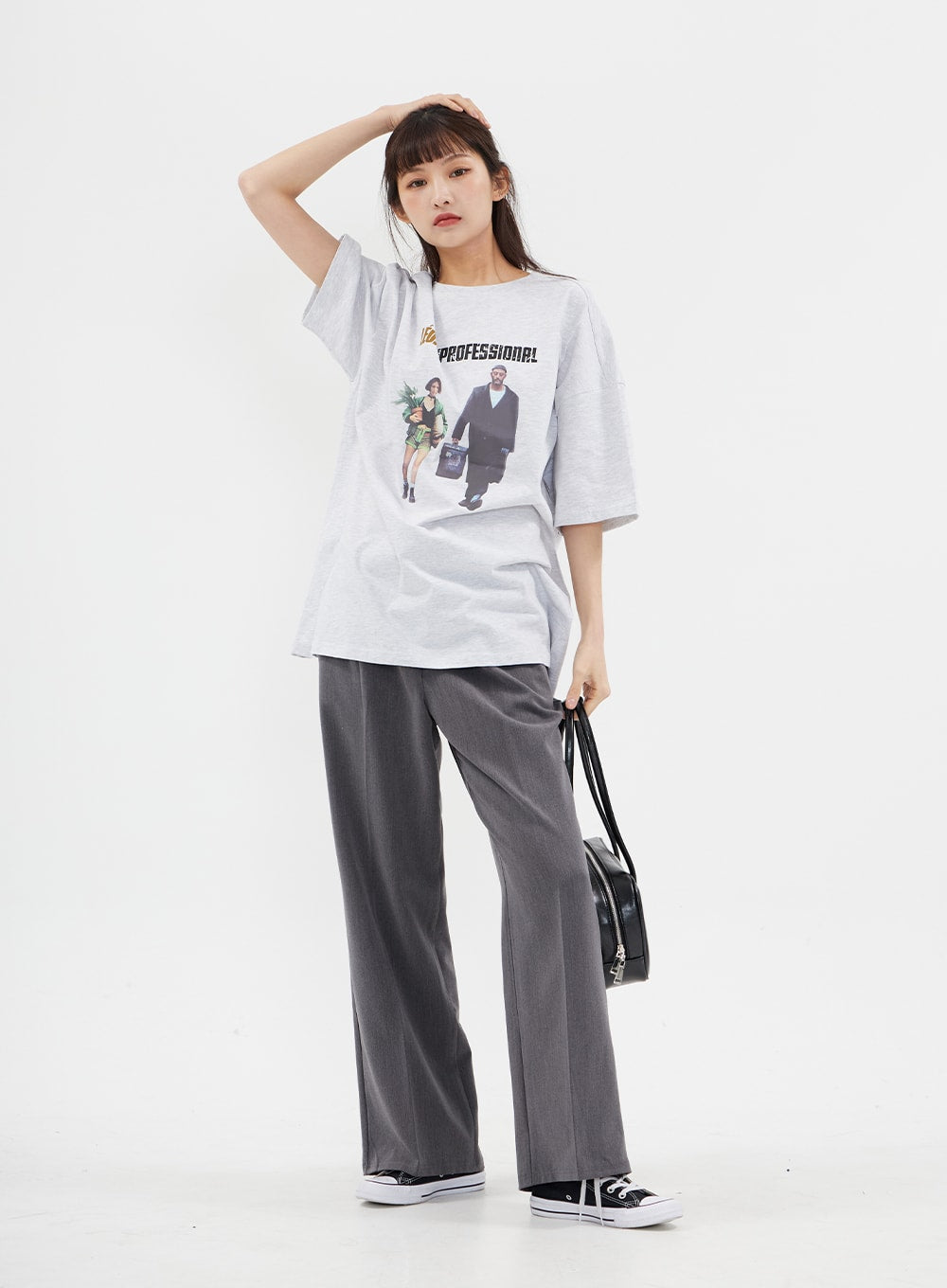 Relaxed Fit Short Sleeve T Shirt with Graphic Print C7102