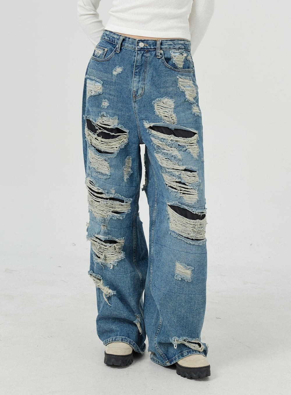 Ripped Baggy Jeans CM317
