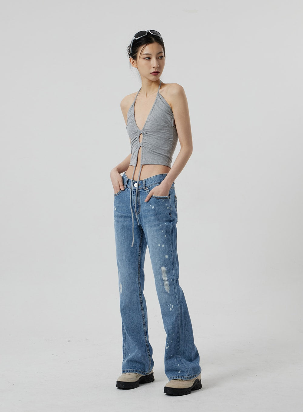 Low Rise Bootcut Jeans CF309