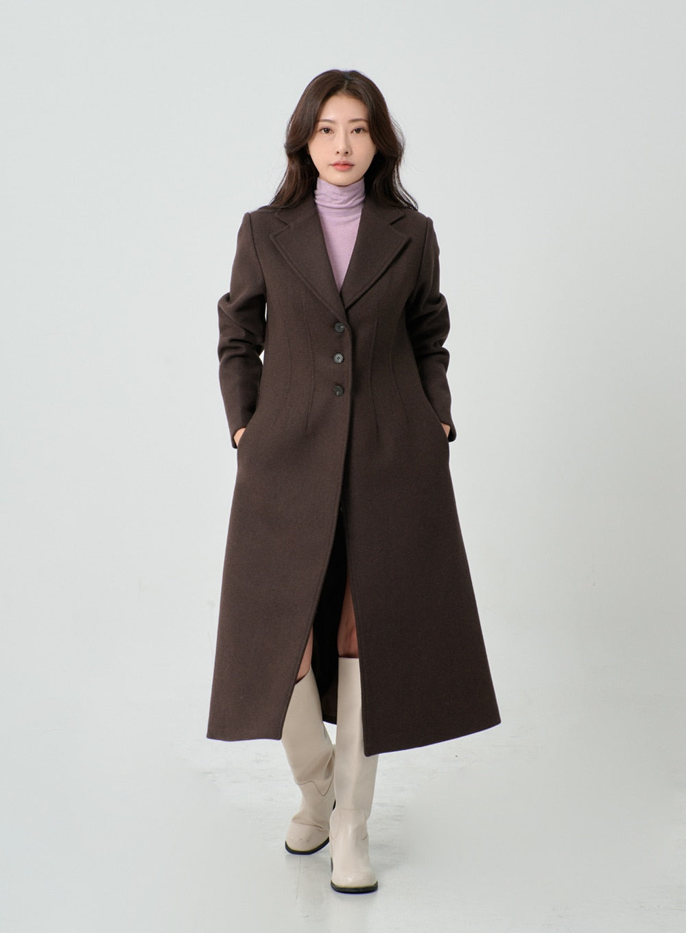 Button Long Coat IO31