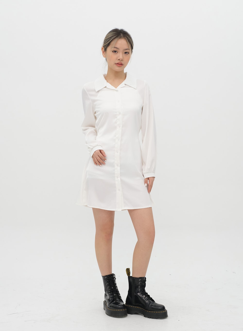 Silky Shirt Dress C2001