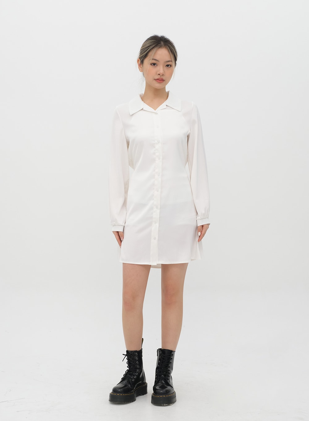 Silky Shirt Dress C2001