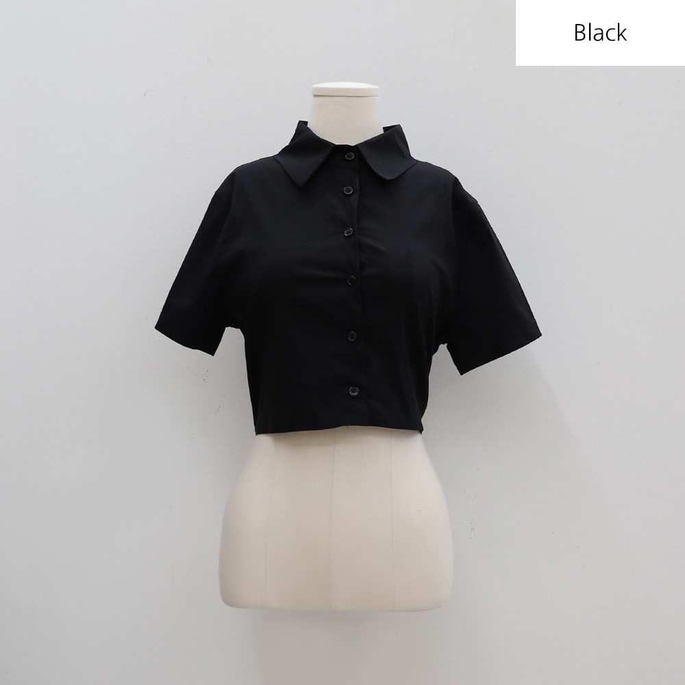 Cropped Shirt with Banded Back BA27