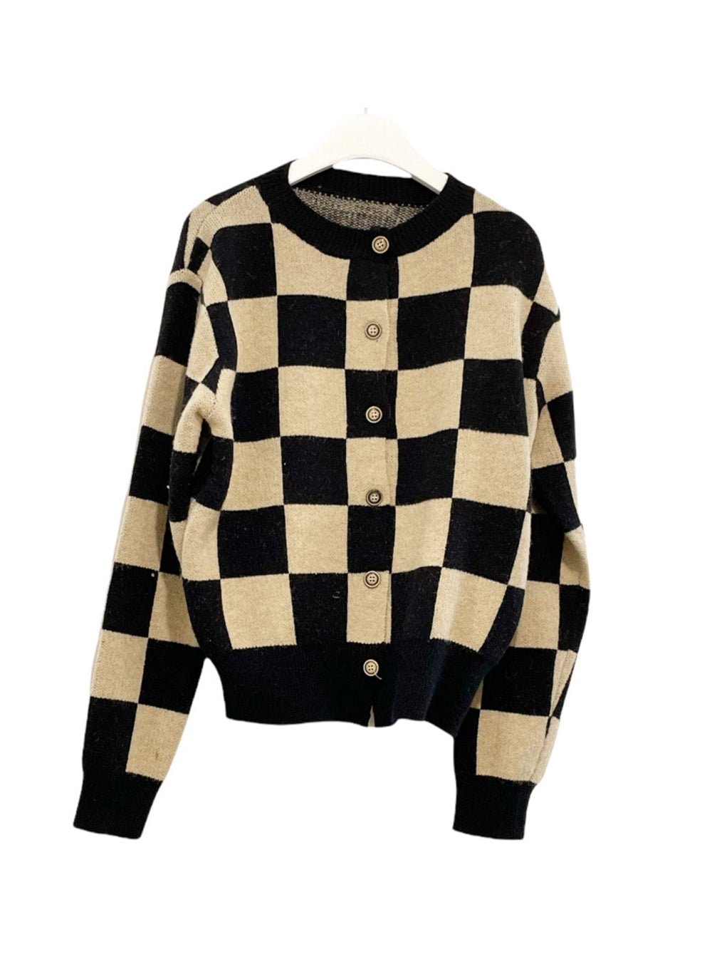 Checkerboard Pattern Cardigan #94