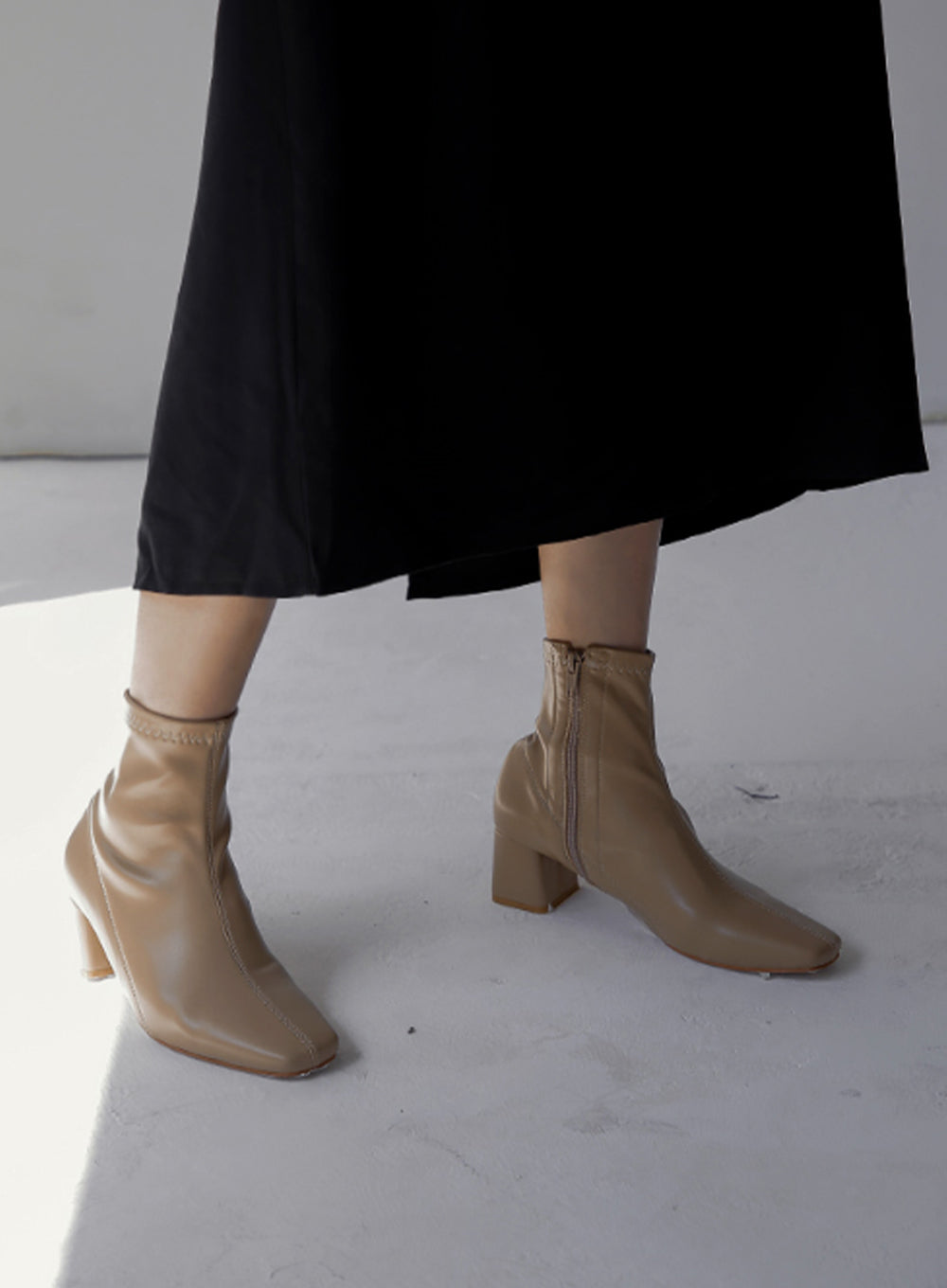 Slim Square Ankle Boots