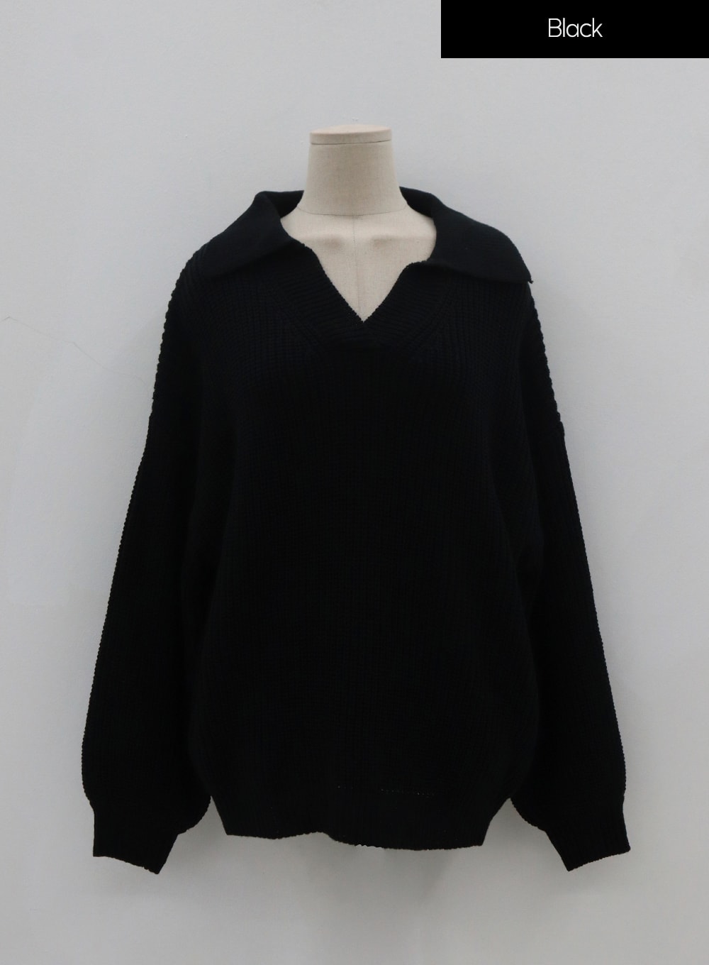 Plus V-Neck Knit T-Shirt IN04