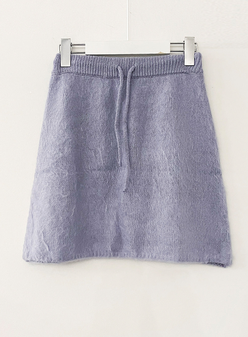 Fluffy Brush Knit Setup Skirt