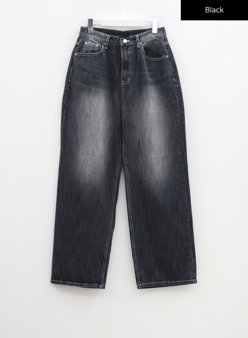 Wide Leg Black Jeans CM315