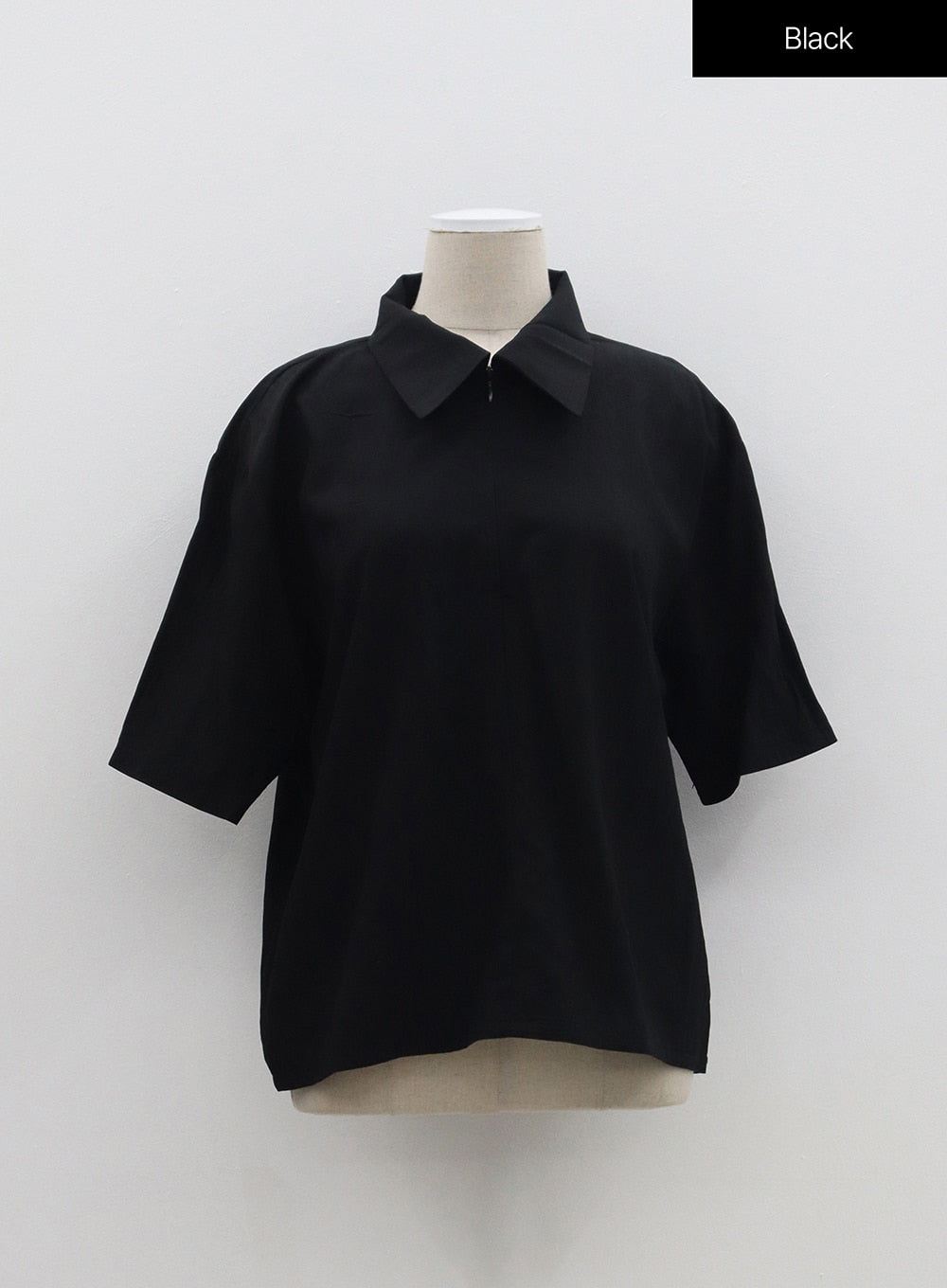 Half Zip-Up Polo Shirt OM309