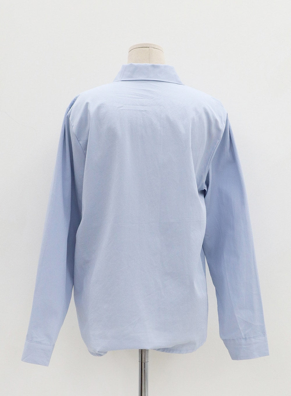 Simple Pintuck Cotton Long Sleeve Shirt OO04