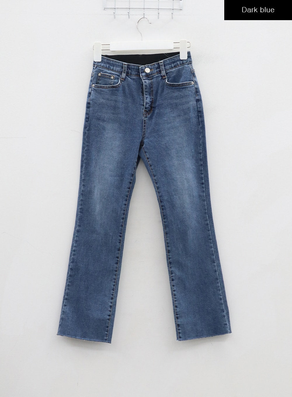 Mid-Wash Ankle Bootcut Jeans BJ327
