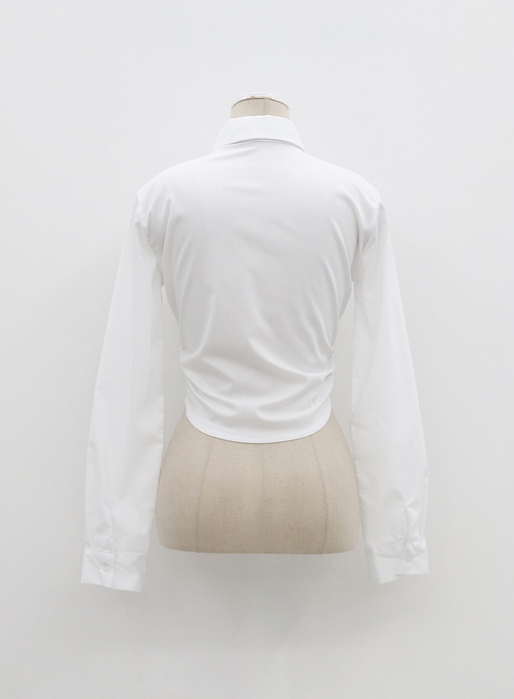 Slim Fit Side Shirring Crop Shirt BM317