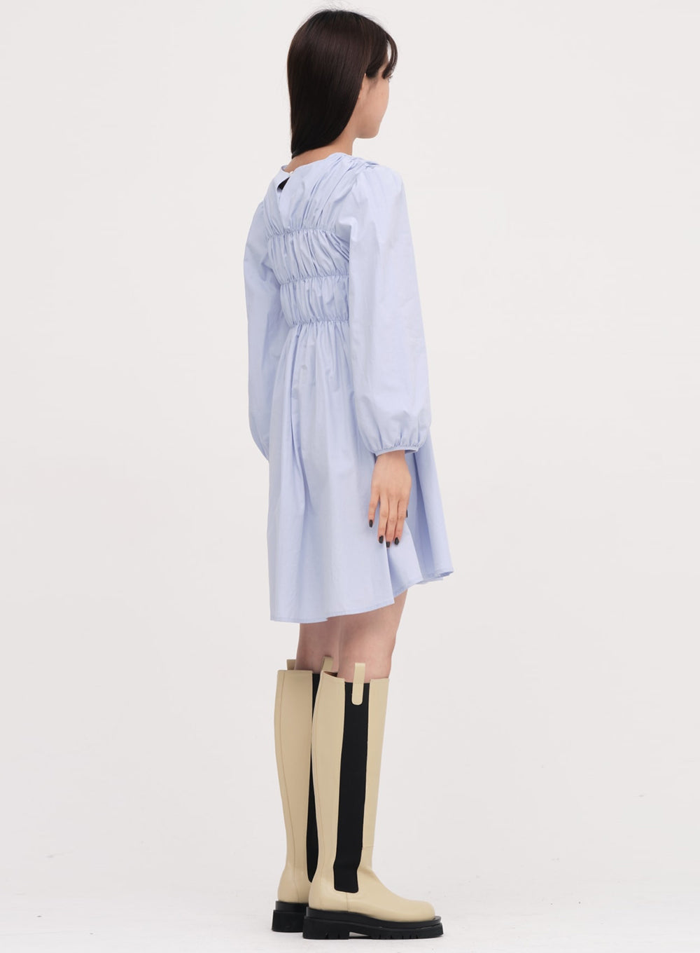 Shirring Mini Dress #23