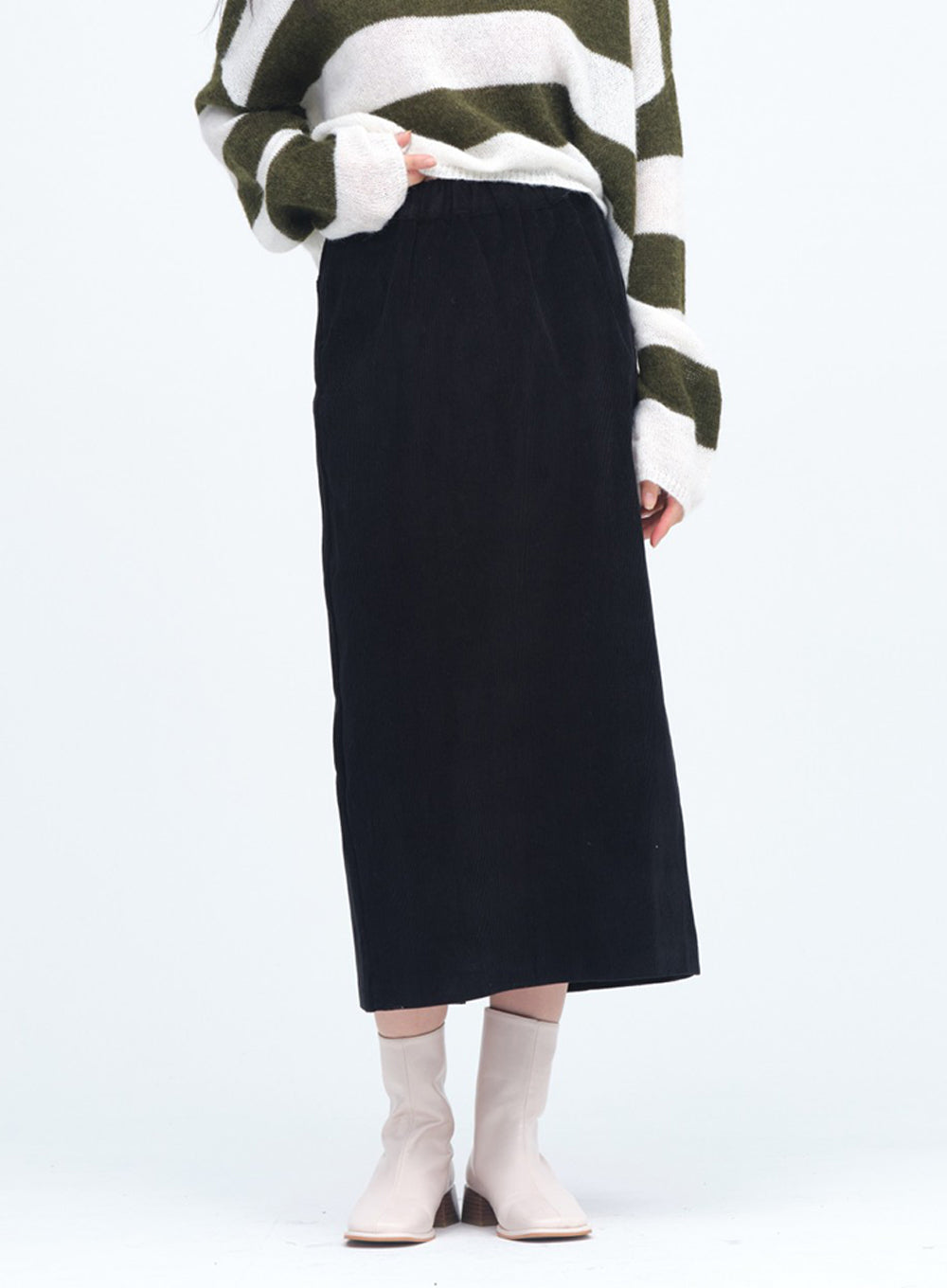 H-Line Corduroy Long Skirt #232
